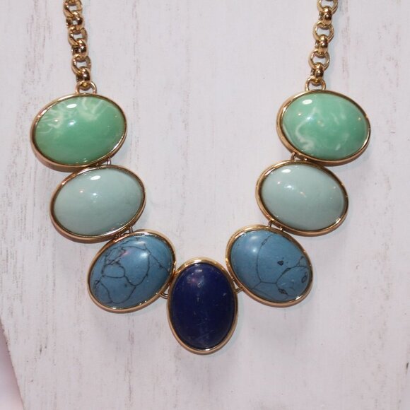 Talbots Oval Cabochon Statement Necklace - Picture 2 of 11